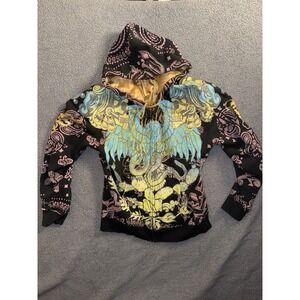 Christian Audigier Full Zip‎ Hoodie All Over Print M